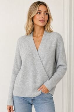 1.STATE XL Heather Gray Knit Cardigan Sweater